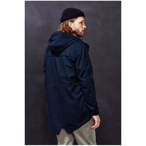 Simons-Le 31 Navy Nylon Fishtail Lightweight Jacket (Size: Medium)